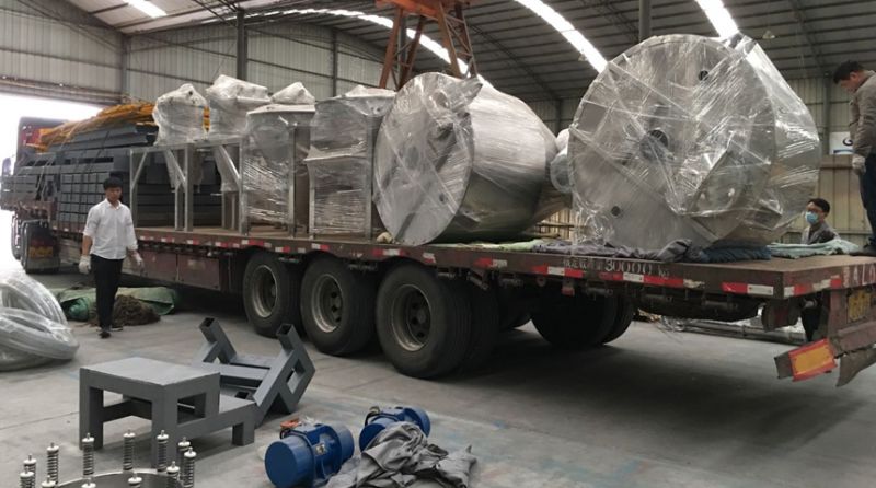 氣力輸送、混合生產線發貨現場